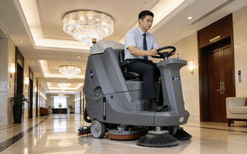leadv rs180 ride on scrubber dryer for hotel cleaning