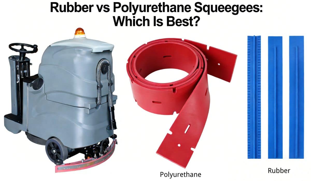 Rubber vs Polyurethane Squeegees Best for Floor Scrubbers