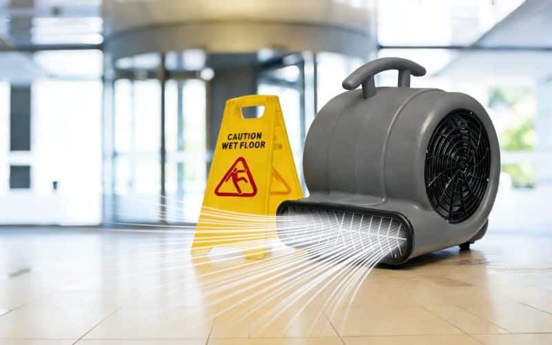 The Benefits of Using Air Movers Drying Floors to Prevent Slips