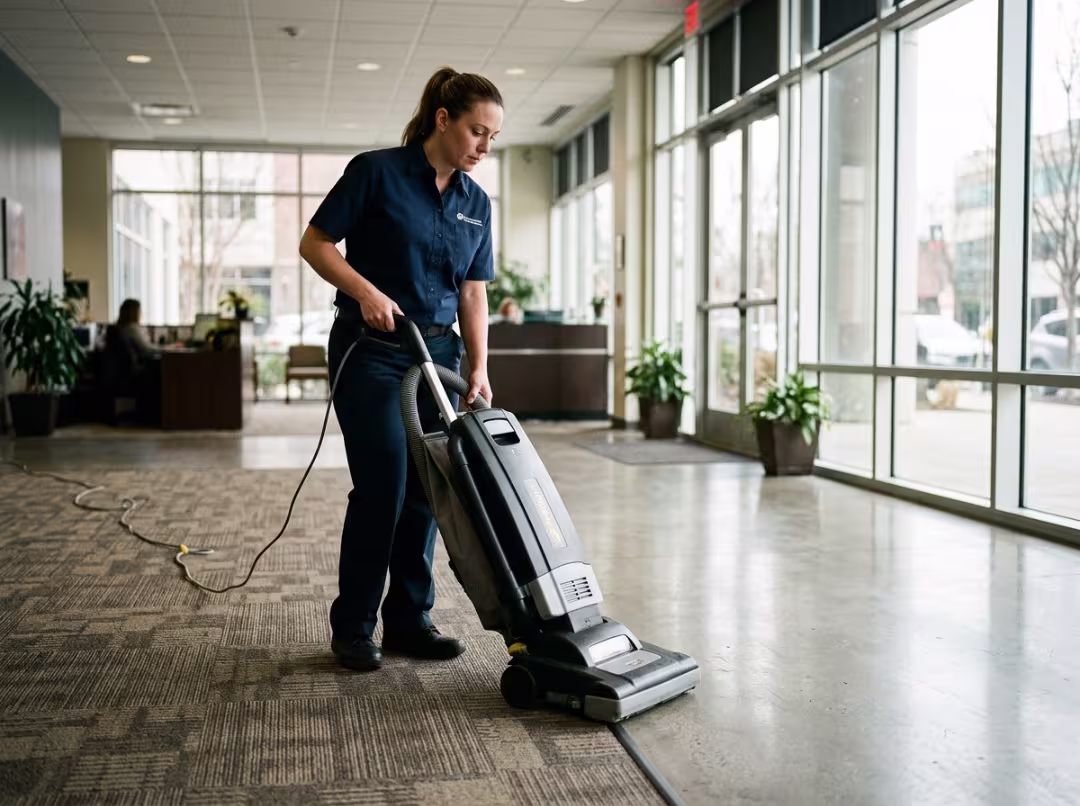 Commercial vacuum in use Commercial vacuum in use