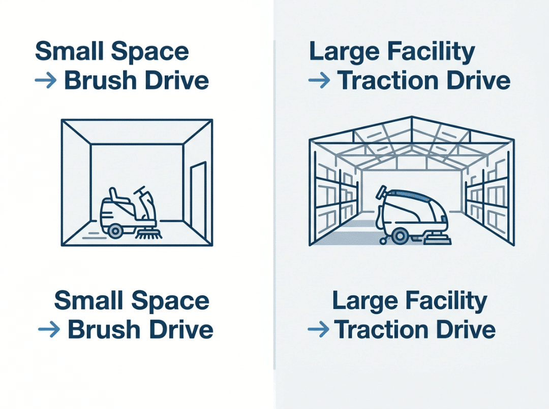 Drive choice for small and large spaces Drive choice for small and large spaces