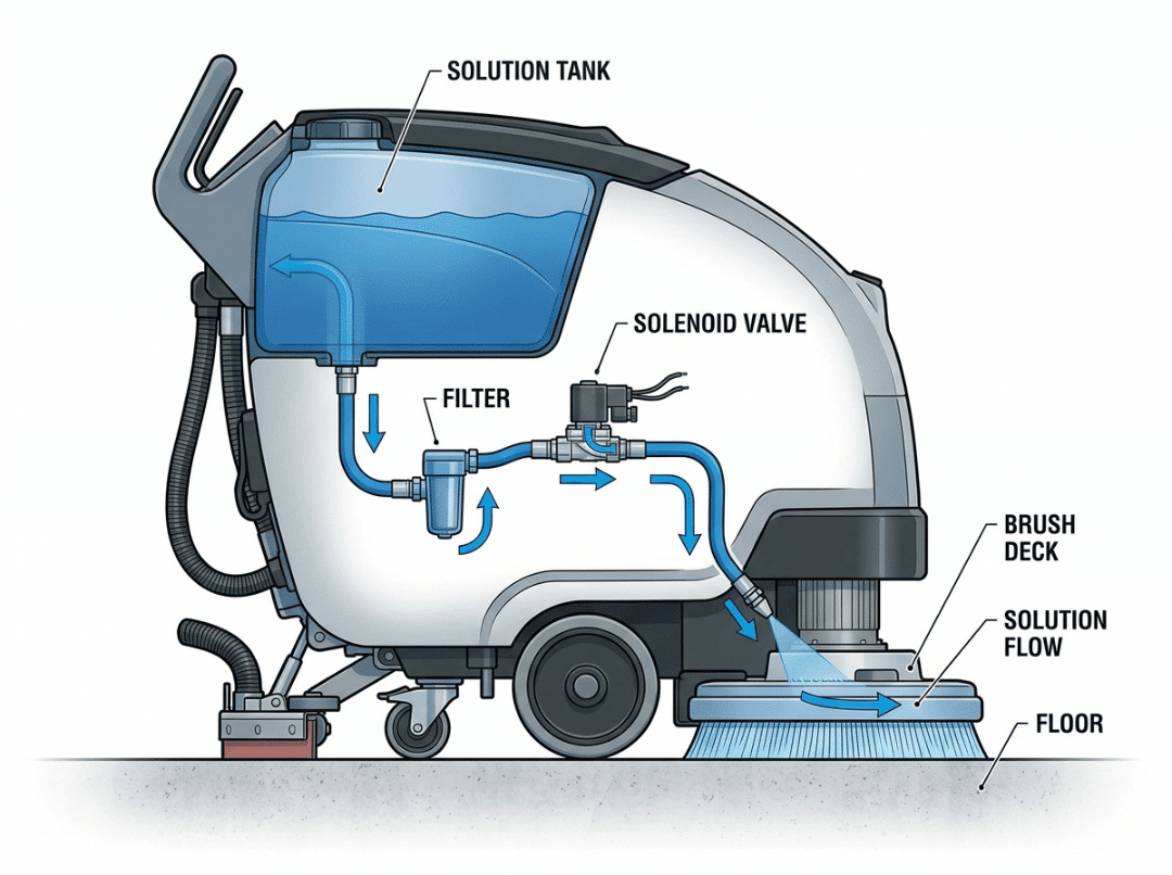 floor scrubber solution system floor scrubber solution system