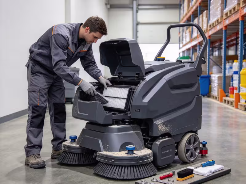 Floor sweeper maintenance check Floor sweeper maintenance check